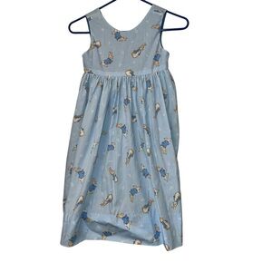 VTG Beatrix Potter 93’ Frederick Warne Blue Fabric alphabet Peter Rabbit dress